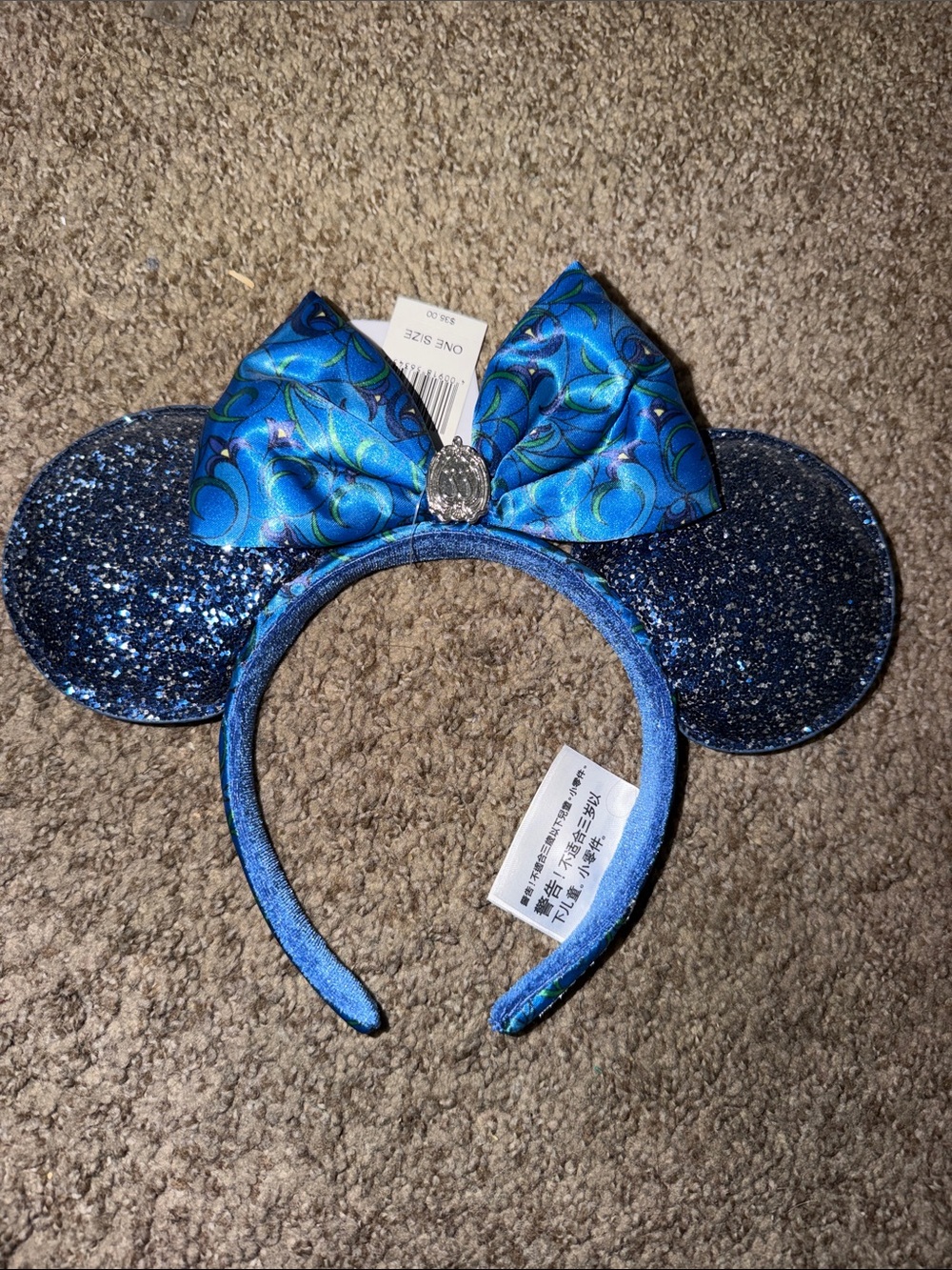 Disney Blue Glitter Minnie Ear Headband club 33